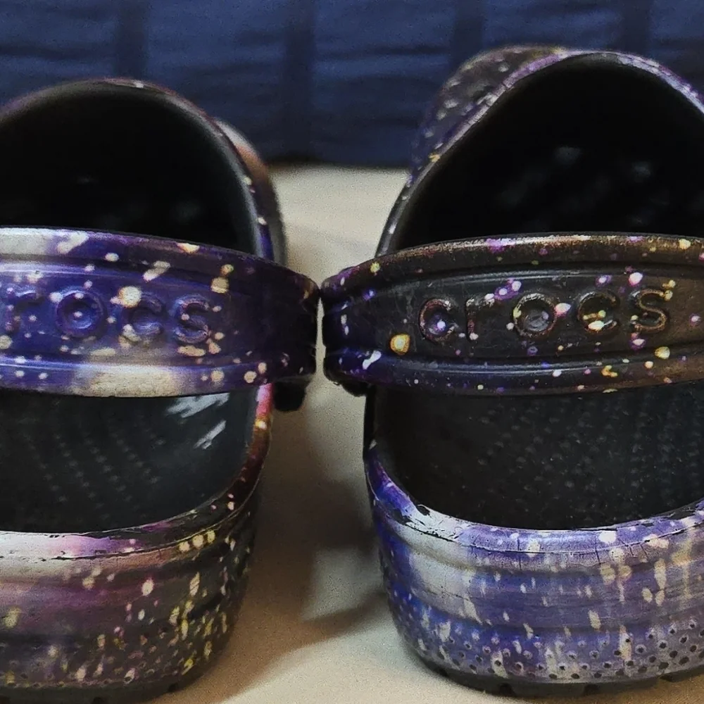 CROCS Kids Galaxy Print Clogs